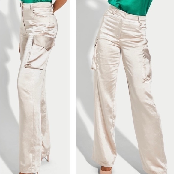 Generation Love Nate Satin Cargo Pants - Champagne - Picture 6 of 12